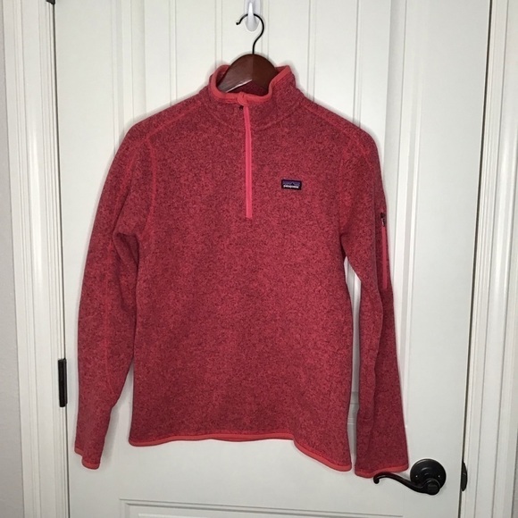 Patagonia Better Sweater 1/4 Zip Fleece Pullover in Pink Size Medium. - Picture 2 of 11